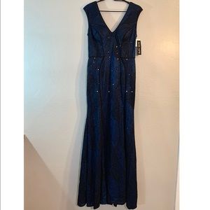 NWT Women’s Xscape Sequin V-neck Lace Gown!